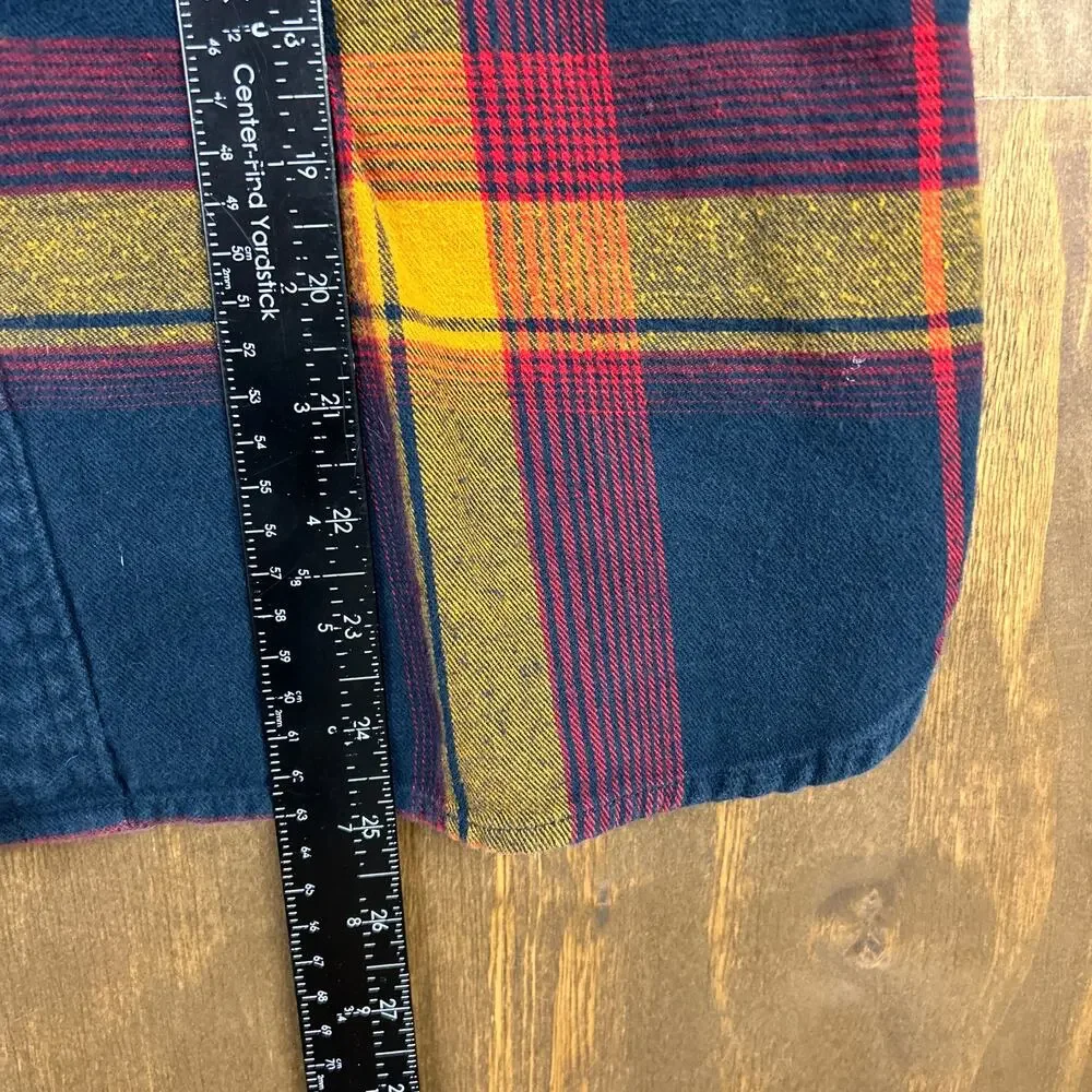 Levis Mens Shirt Multicolor Plaid Flannel Button Down Long Sleeve Cotton Medium